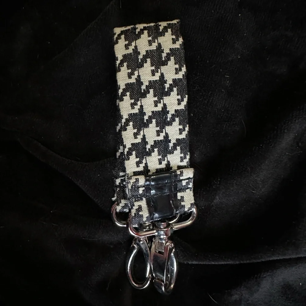 Liz Claiborne Houndstooth Patent Leather Trim Carry-On Bag Barely Used Y2K Prepp - Picture 10 of 14